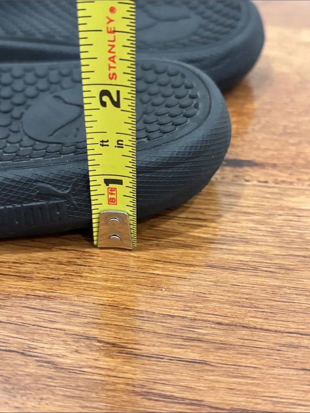 Puma Black Slides with Rose Gold Logo 7
